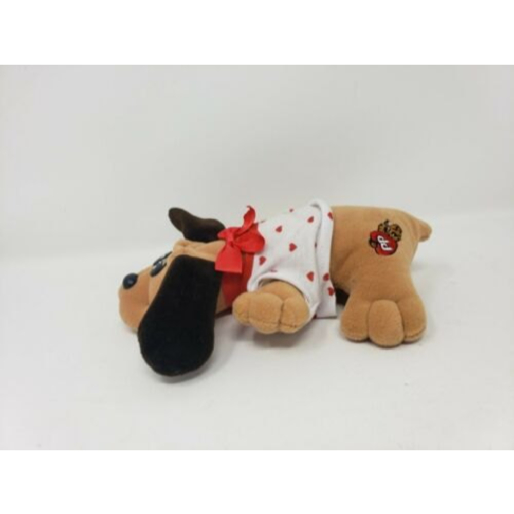 Tonka Pound Puppies Baby Newborn Plush Toy Bow Collar Shirt 1985